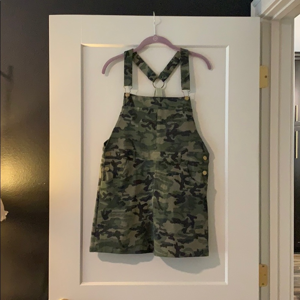 Camo overall dress